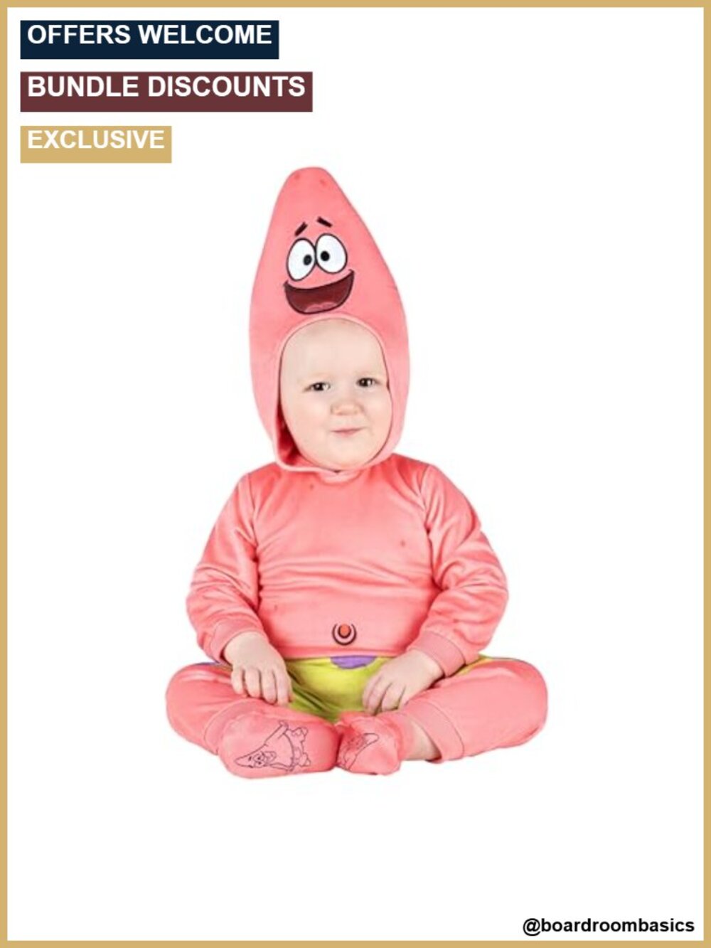 Infant Halloween Costume Jumpsuit with Hood and Non-Slip Booties